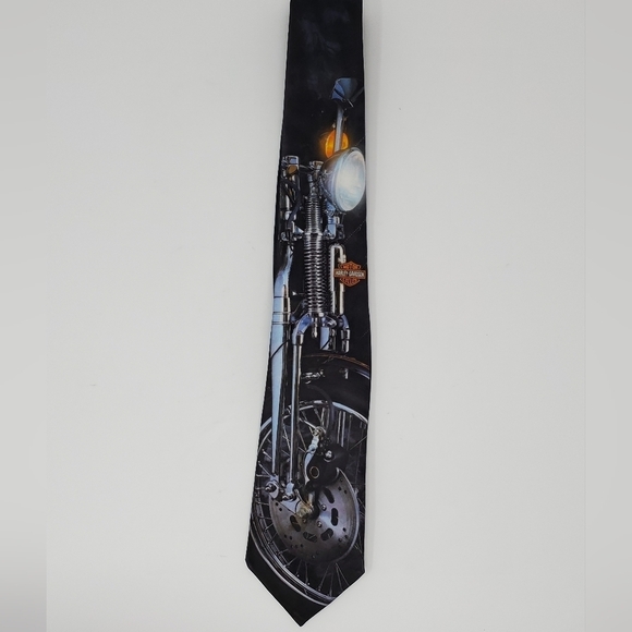 VINTAGE 1992 HARLEY DAVIDSON And RALPH MARLIN Tie - Picture 1 of 9
